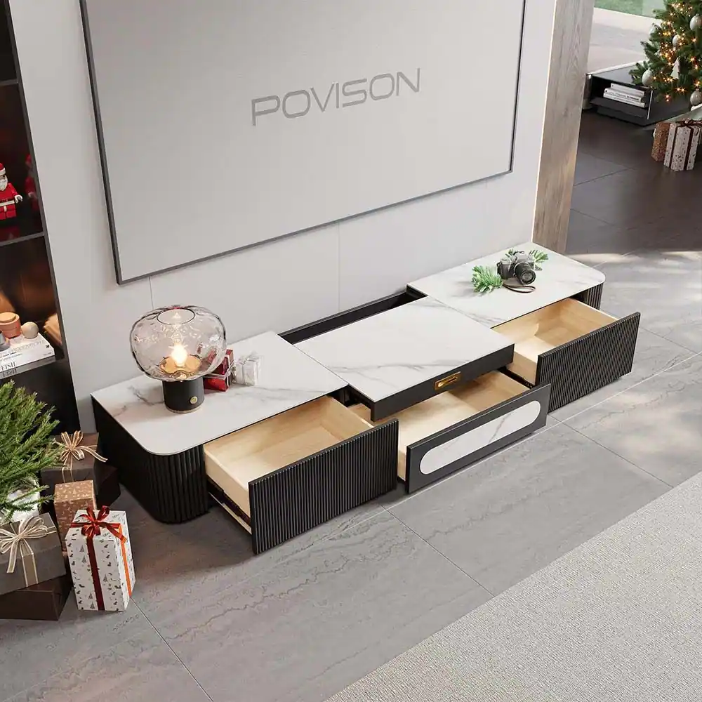 YDSTONE Modern Luxurious Black Veneered Granite Island for Restaurants Bathrooms Vanities Dining Living Room Marble Countertop details