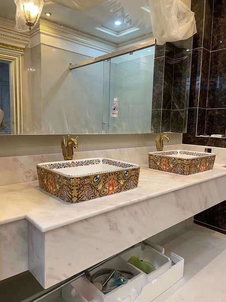 Dining Table Counter Stone Kitchen Countertop White Calacatta Marble for Bathroom Vanity Top supplier