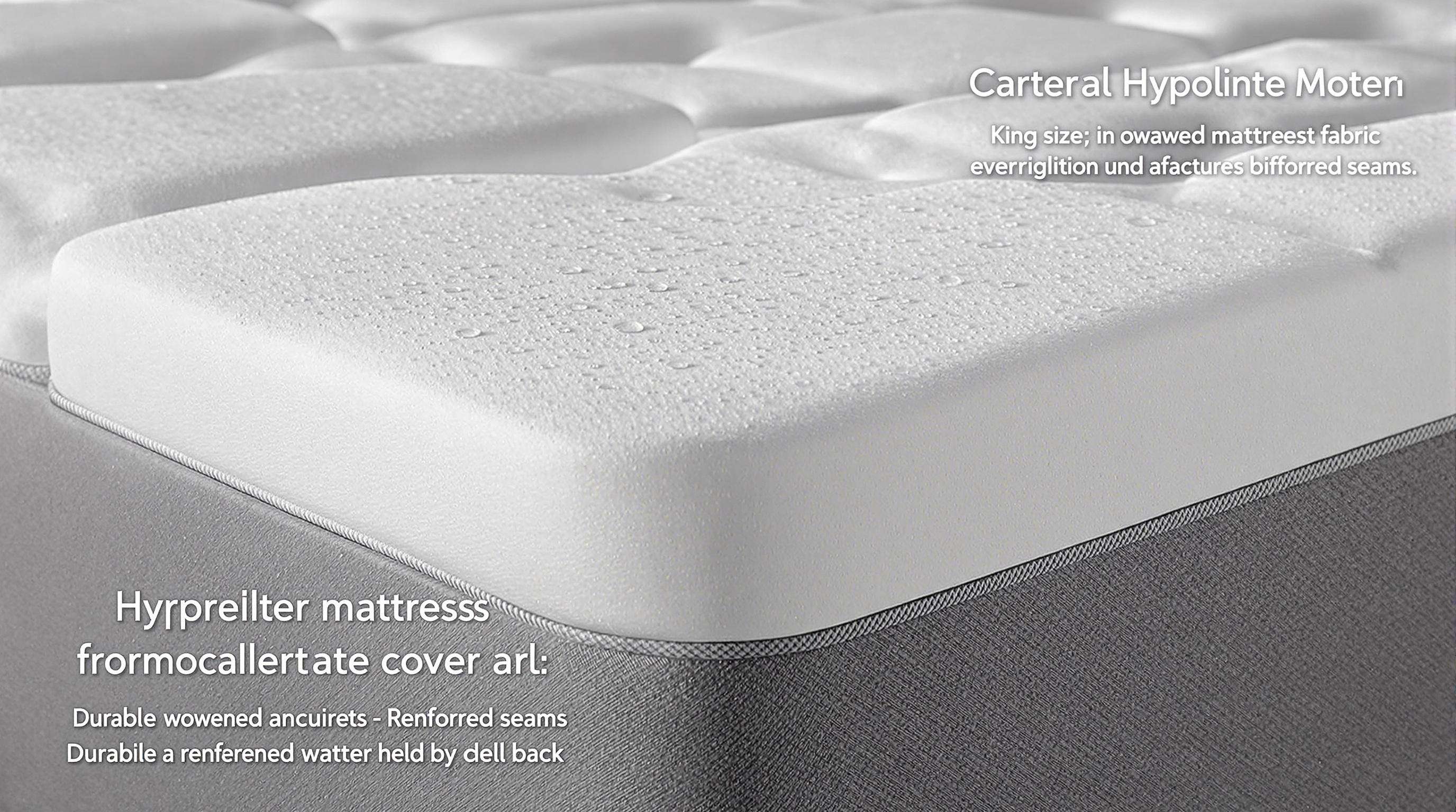 waterproof mattress cover resisting liquid and allergens with tightly woven durable fabric