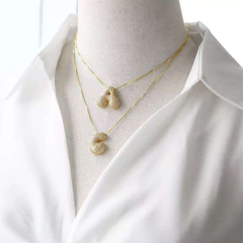 product hot selling womens korean jewelry gold plating english letter pendant with box chain new trendy style for weddings-6