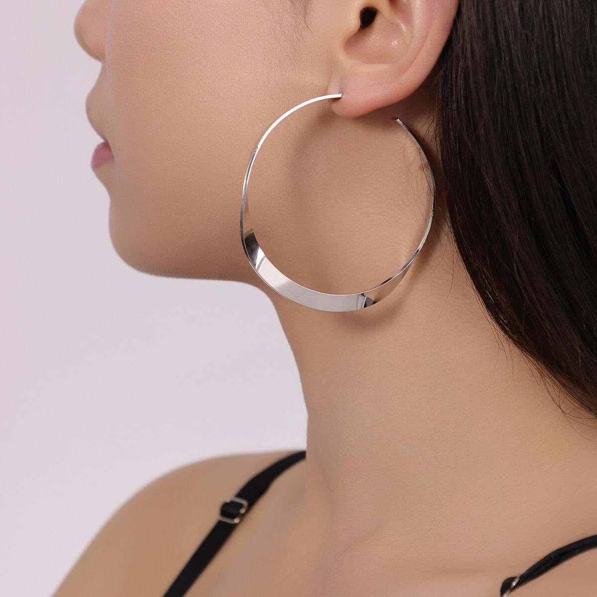 product european american wholesale punk bright hoop earrings exaggerated cross border alloyshape niche trendy fashion jewelry-6