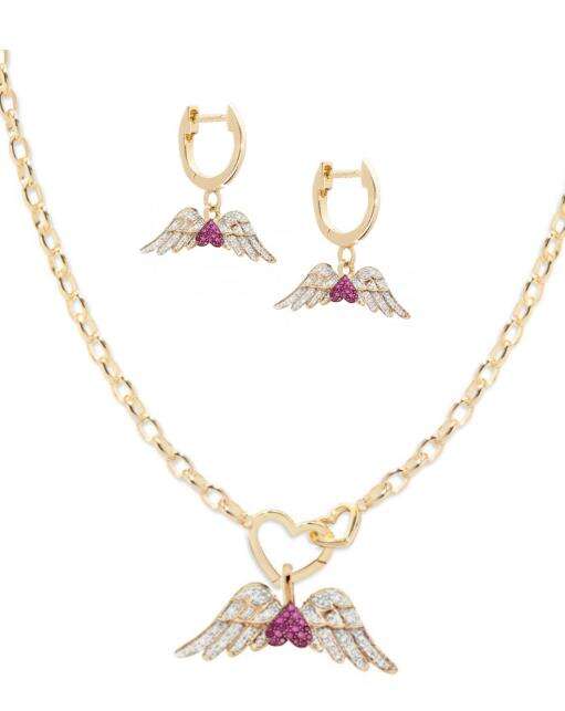 Korean Style New Fashion Purple Enamel Crystal Gold Plated Dangle Earrings for Women Classic Alloy & Zinc Material details