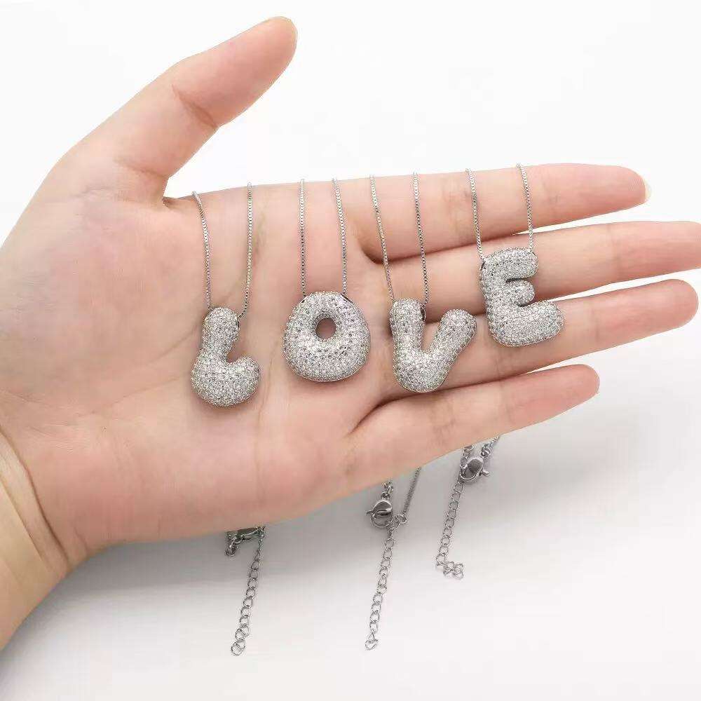 product hot selling womens korean jewelry gold plating english letter pendant with box chain new trendy style for weddings-7