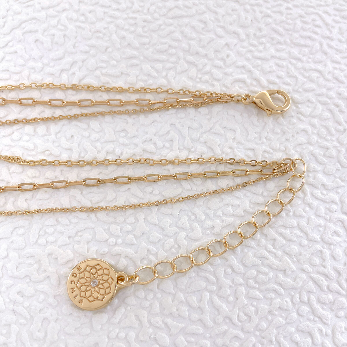 product hot sales custom gold plated diamond necklace for women multi layer link chain zircon heart classic style zinc alloy jewelry-6