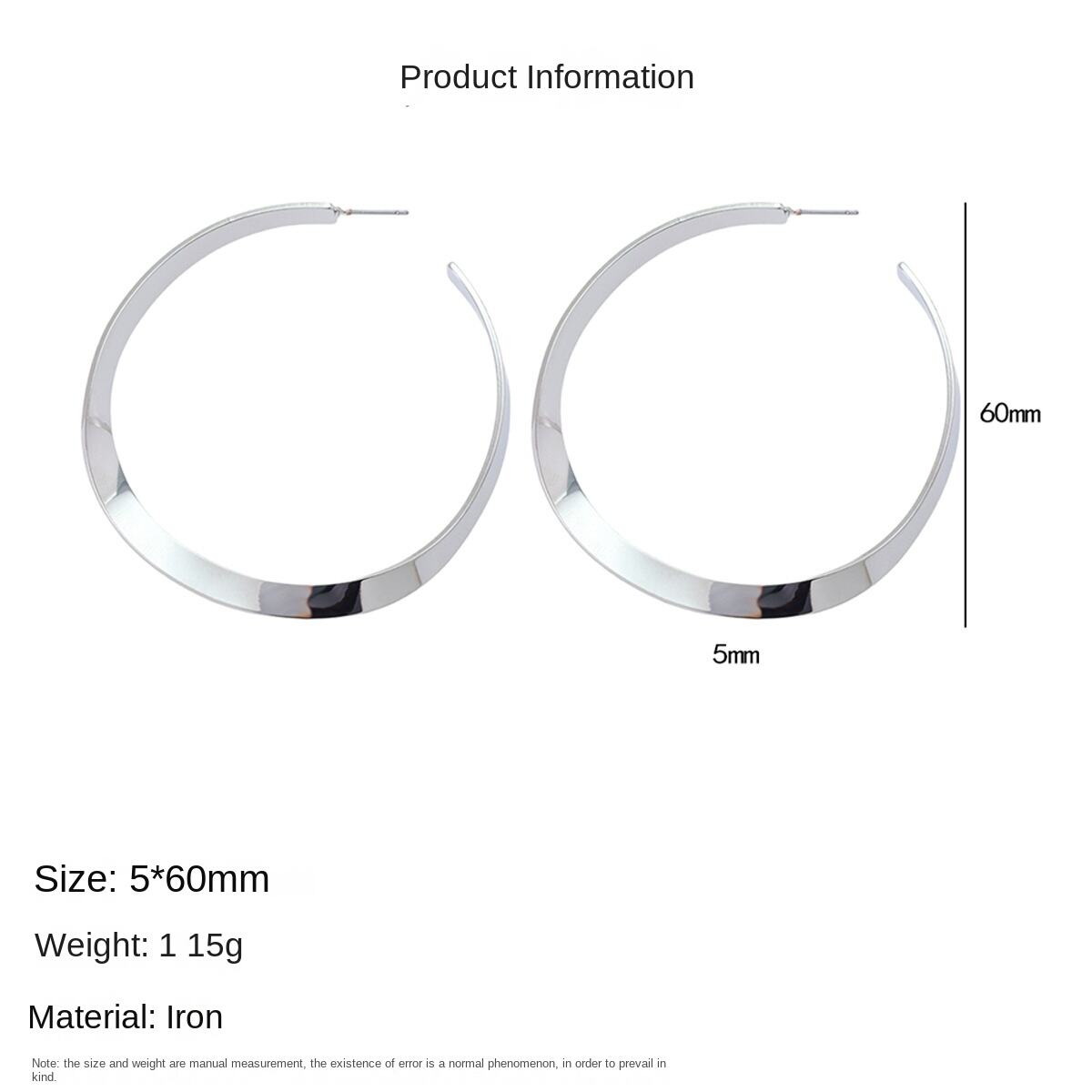 product european american wholesale punk bright hoop earrings exaggerated cross border alloyshape niche trendy fashion jewelry-5