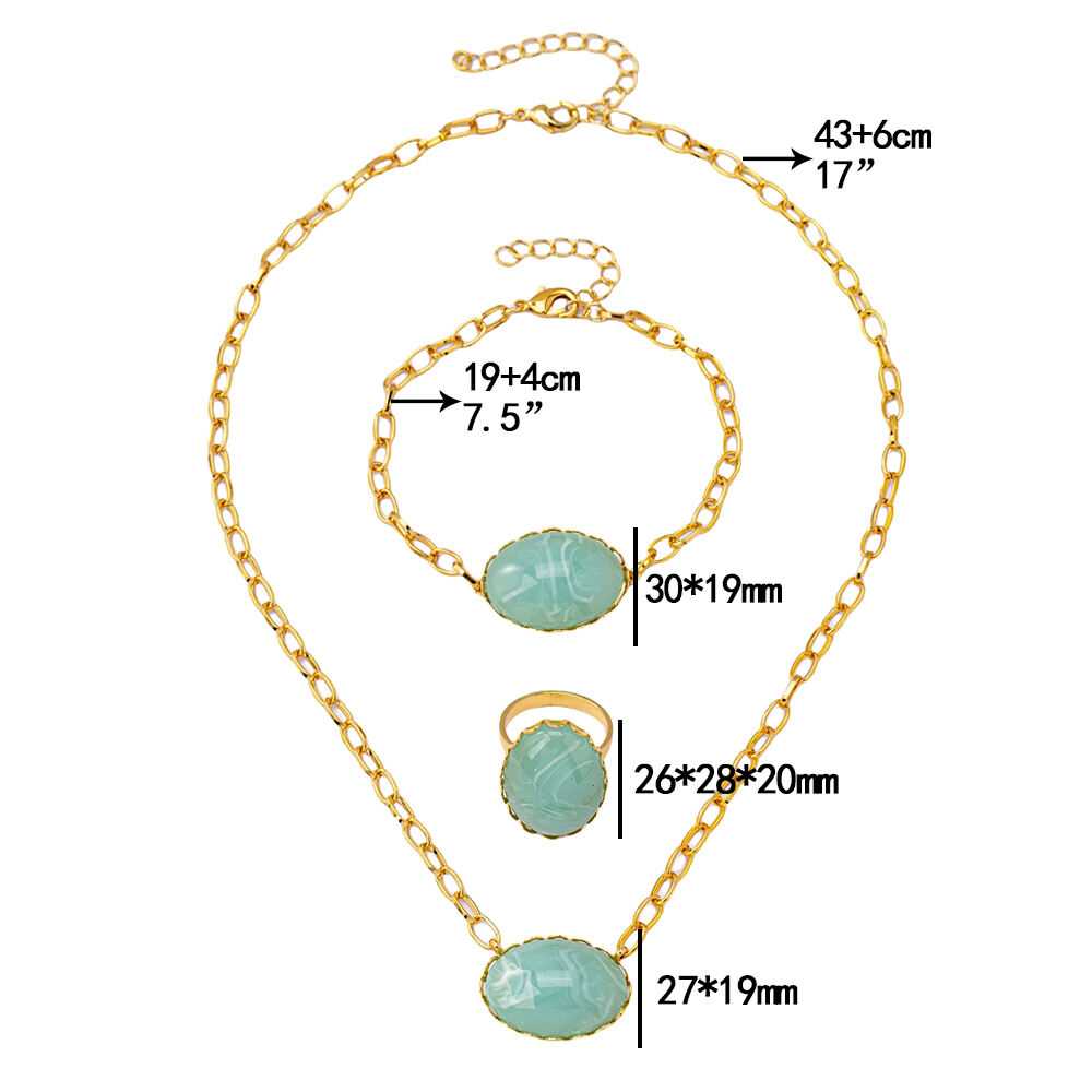 product super fashion wholesale hot sell big stone ring jewelry designs pendant necklace bracelet ring fashion jewelry jewelry sets-1