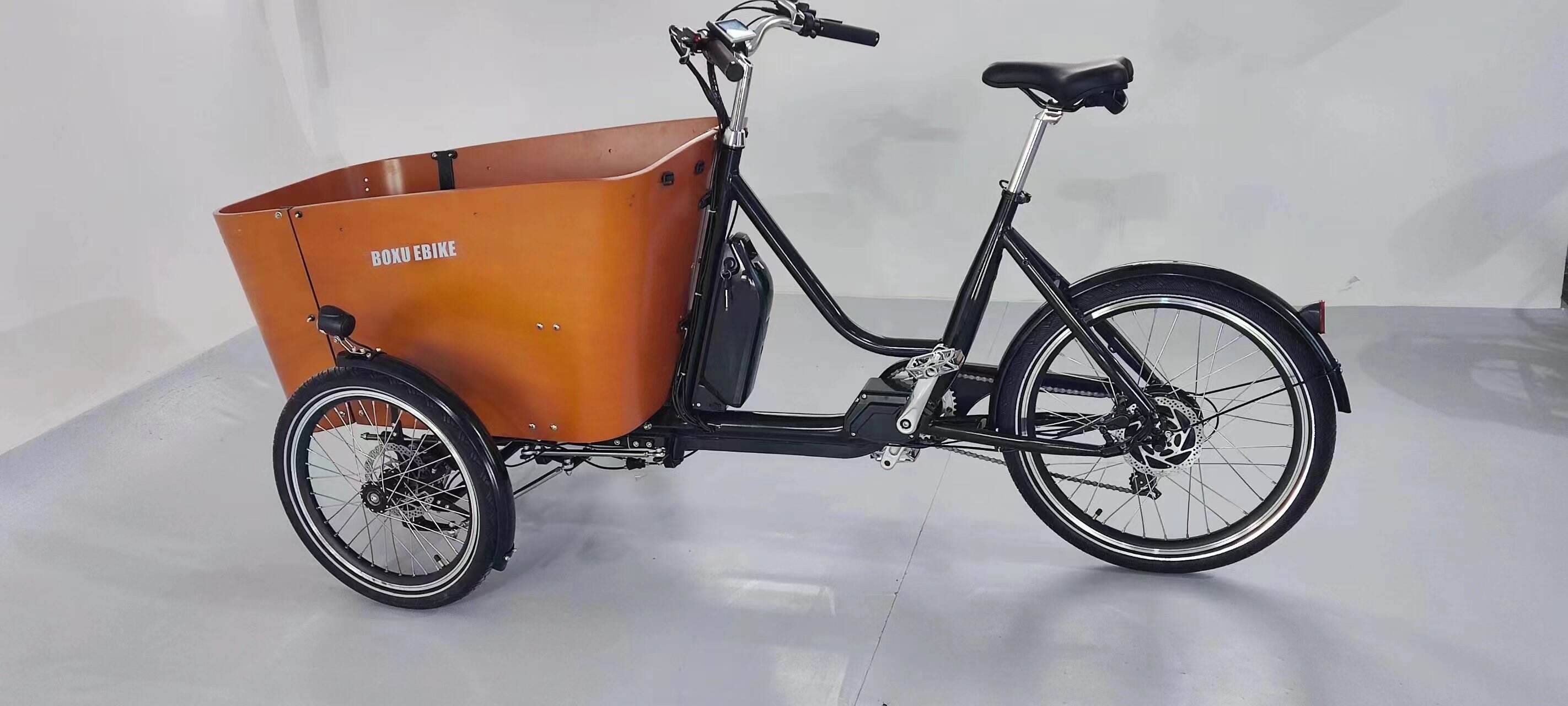 balance swing goods kids carrier cargo tricycle long family e-cargo bike three wheel danish electric cargo tricycle bike supplier