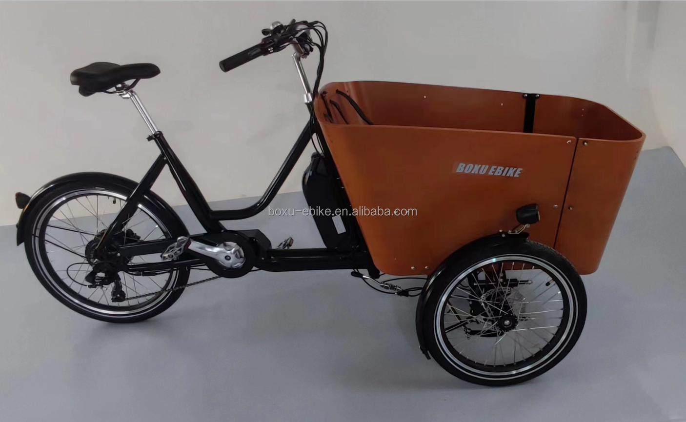 balance swing goods kids carrier cargo tricycle long family e-cargo bike three wheel danish electric cargo tricycle bike manufacture