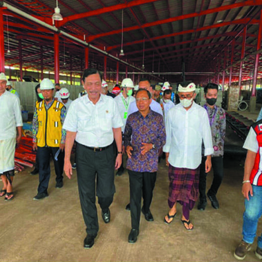 Le président indonésien inspecte le projet de protection de l'environnement SANYU Bali et coupe le ruban