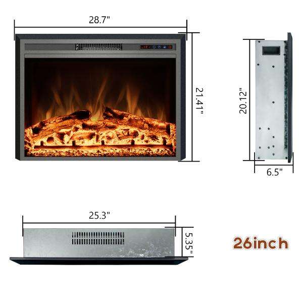 Innovador soporte de pared para chimenea con calentador eléctrico