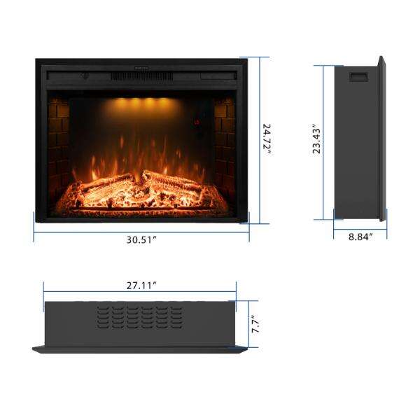 Seguridad de las chimeneas eléctricas de pared blancas