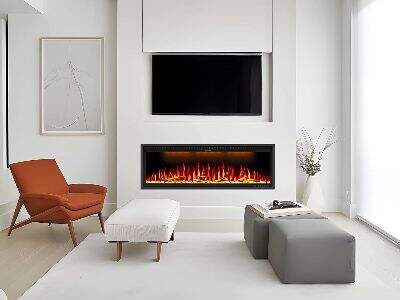 How an Electric Wall Fire with Surround Fits Within TV Feature Walls