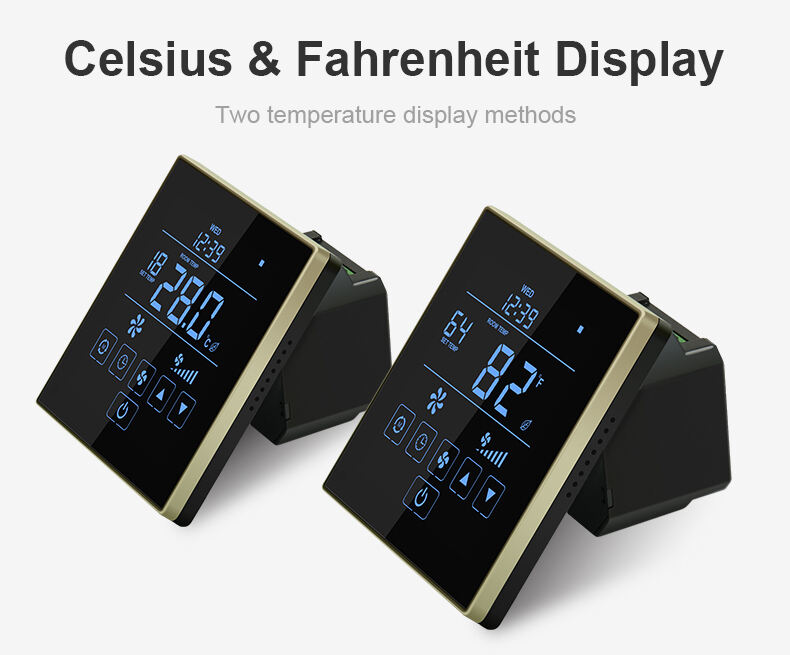 Bandary Touch Screen RS485 Fan Coil Programmable Modbus Digital Thermostat Smart manufacture