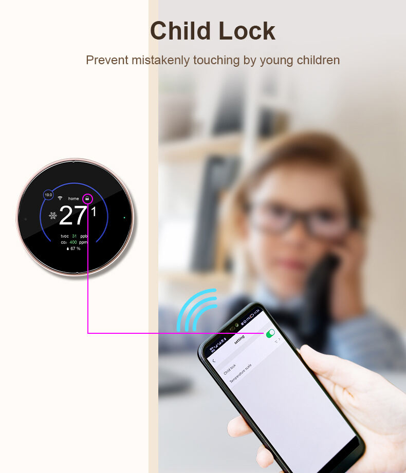 HVAC 24V Smart Room Thermostat WIFI Temperature Controller for Heat Pump System Air Conditioner details