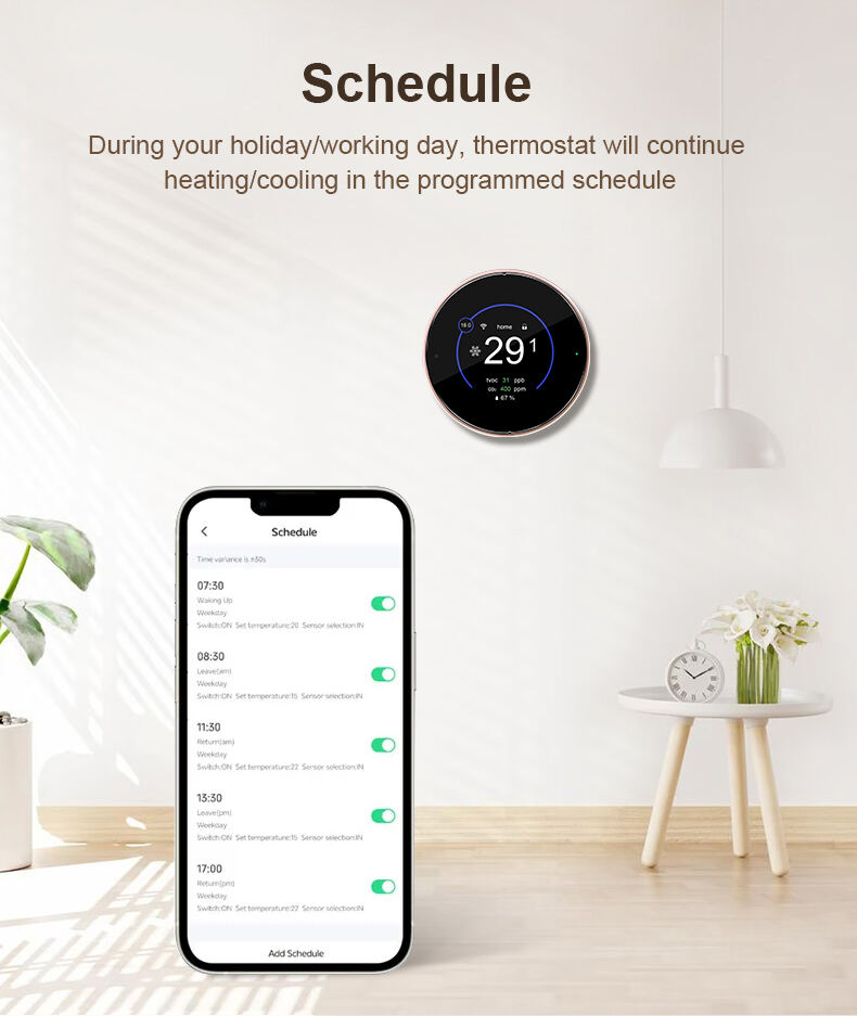 HVAC 24V Smart Room Thermostat WIFI Temperature Controller for Heat Pump System Air Conditioner supplier