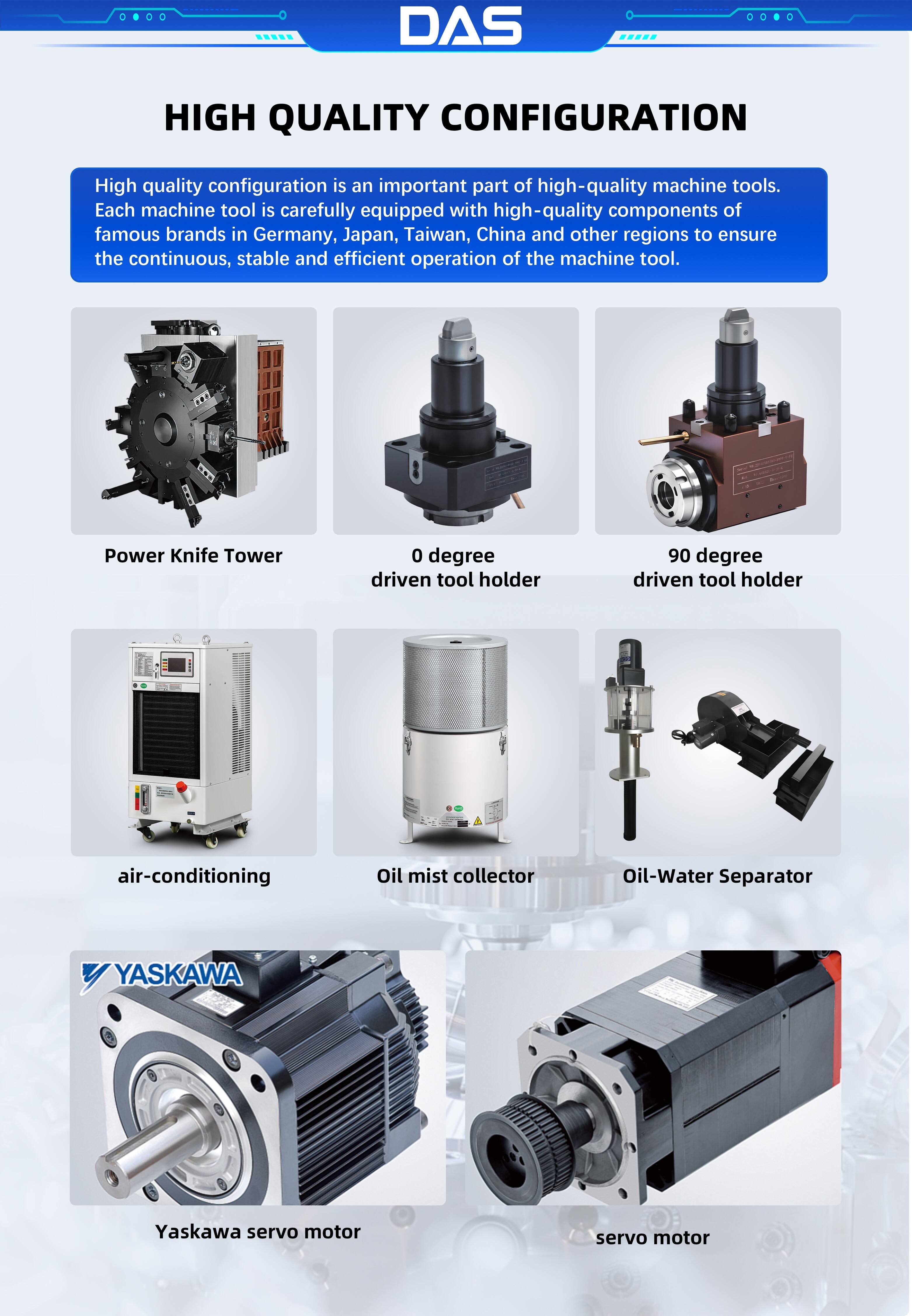 Das High Precision 10 Inch Chuck CNC Turning Center Multifunctional Horizontal 220v Lathes Machine with Y Axis Power Turret details