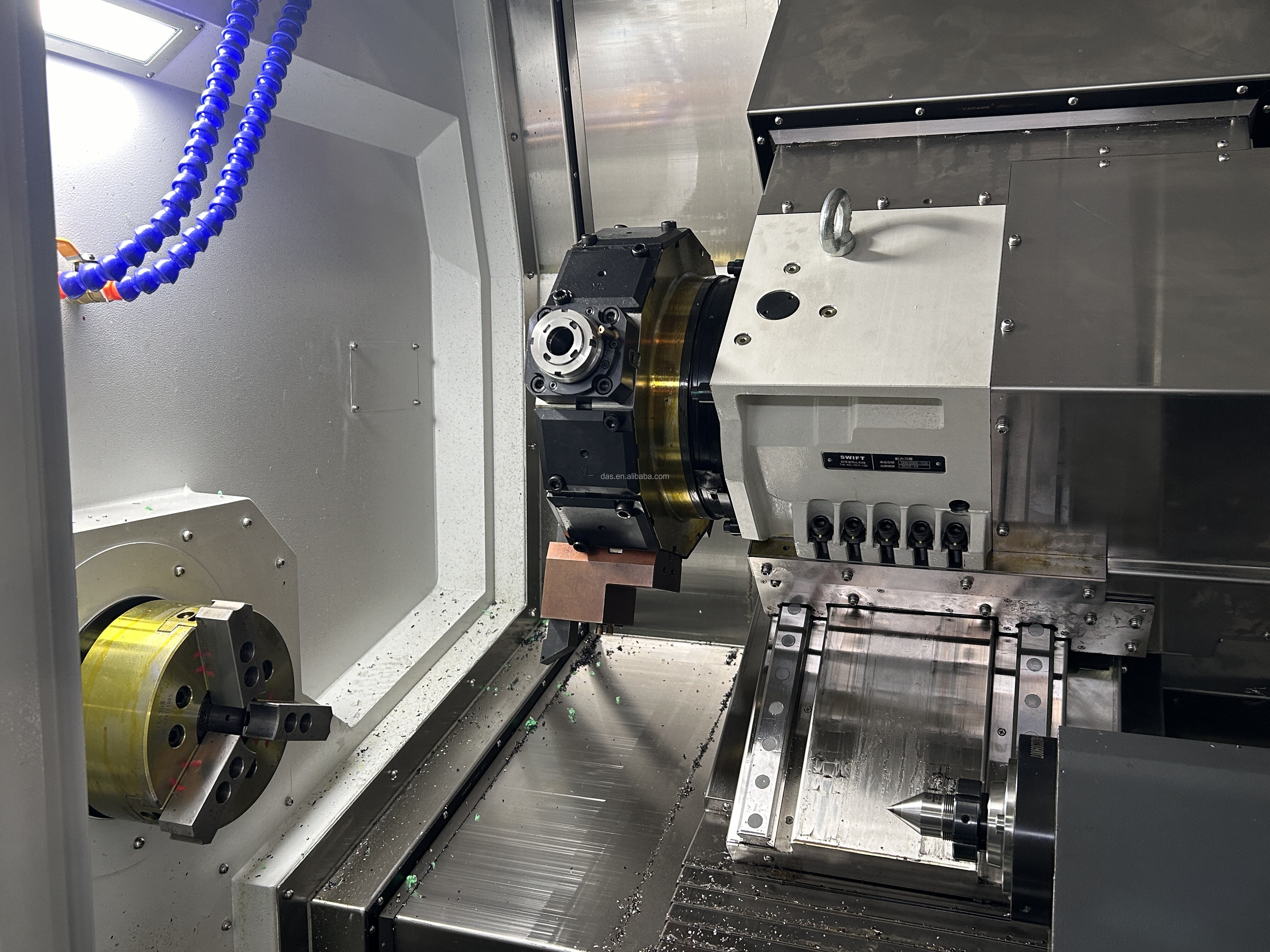 DAS New Arrival Virtual Y Axis Power Turret CNC Lathe Turning and Milling Machine With Tailstock High Precision Tour CNC manufacture