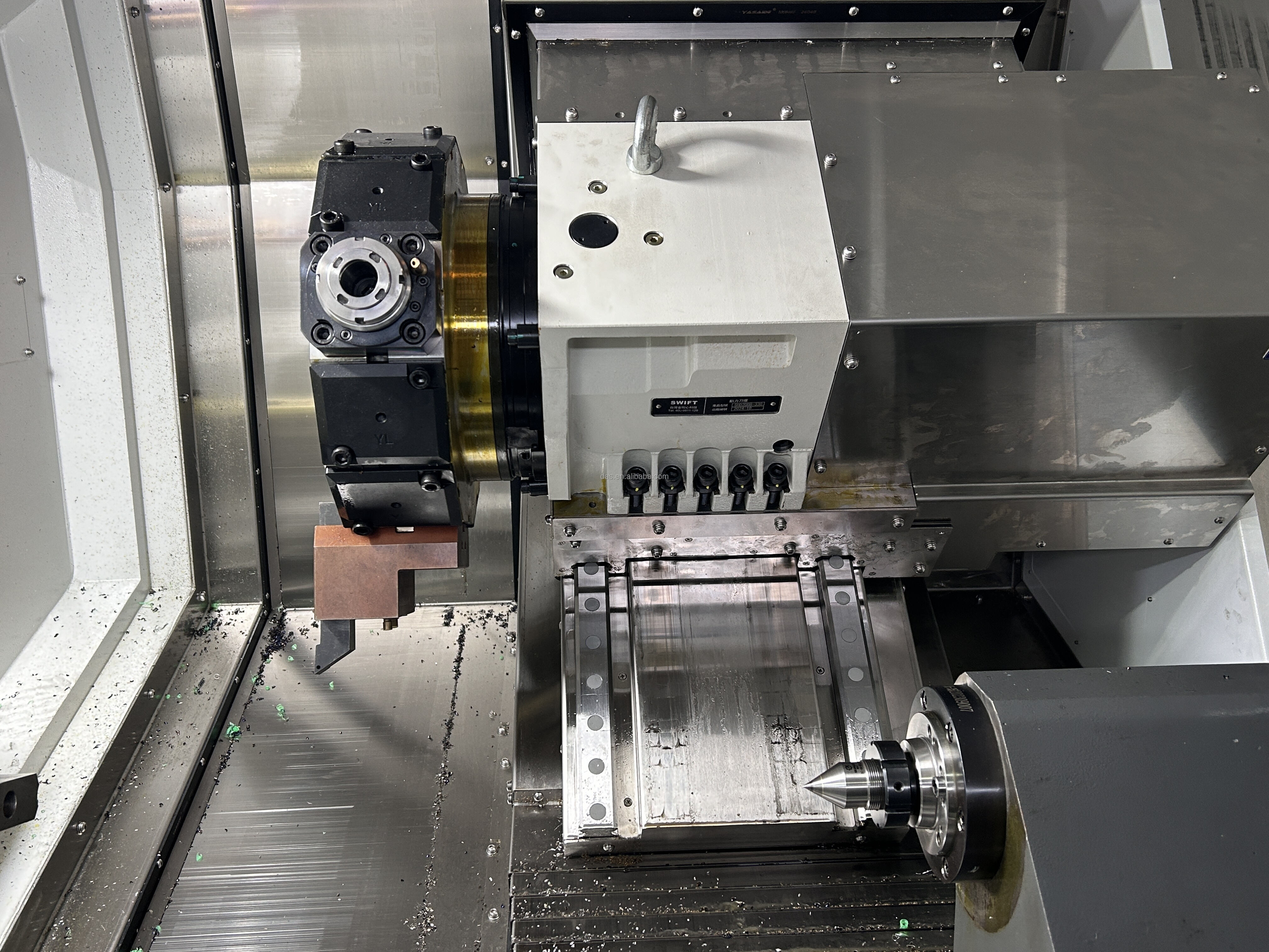 DAS New Arrival Virtual Y Axis Power Turret CNC Lathe Turning and Milling Machine With Tailstock High Precision Tour CNC details