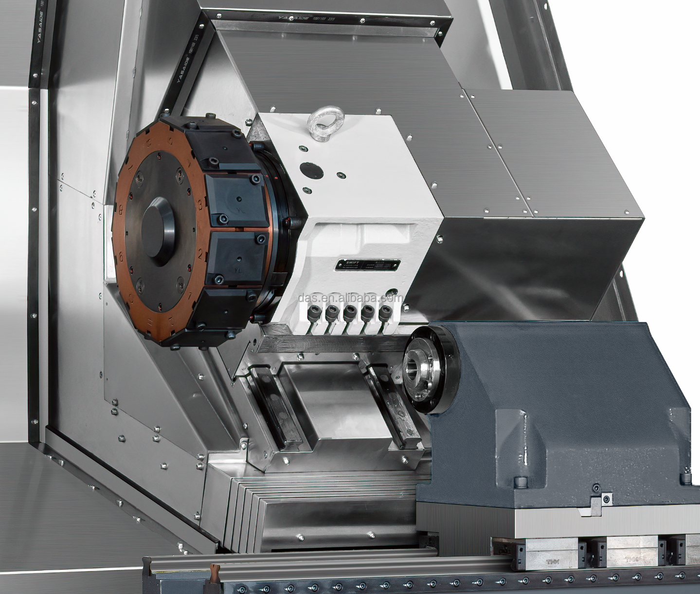 DAS New Arrival Virtual Y Axis Power Turret CNC Lathe Turning and Milling Machine With Tailstock High Precision Tour CNC details