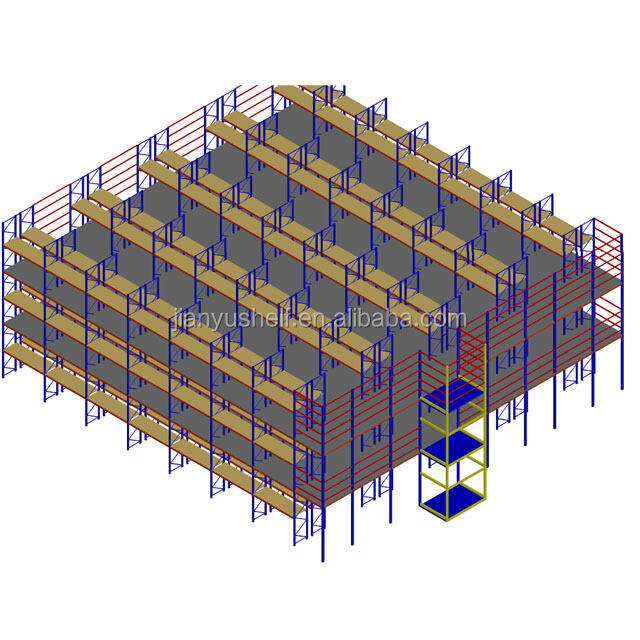 Heavy duty mezzanine steel shelving system warehouse multilevel high load mezzanine racking flooring supplier