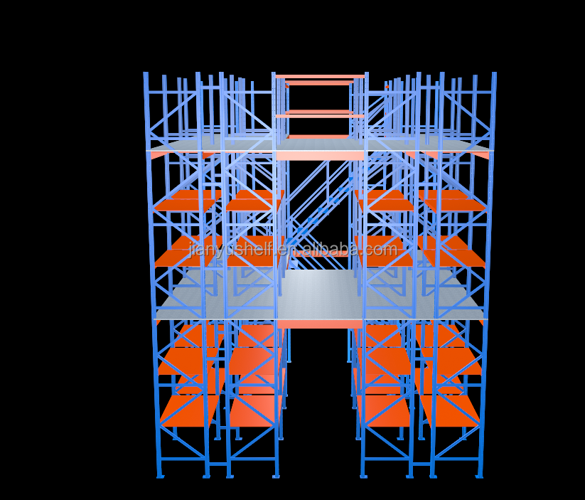 Hochleistungs-Mezzanine-Stahlregalsystem Lager mehrstufige Hochlast-Mezzanine-Regalbodenfabrik