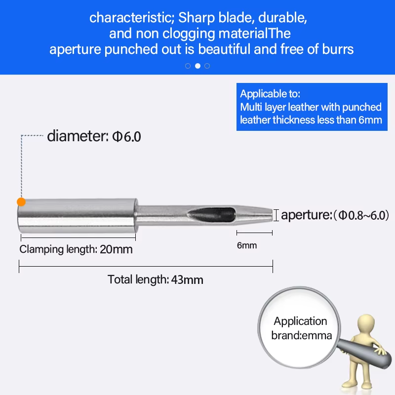 Emma Industrial Steel Punch Set Multi-Size Leather Craft DIY Shoemaking Bag Making Hole Punch Tools Kit factory