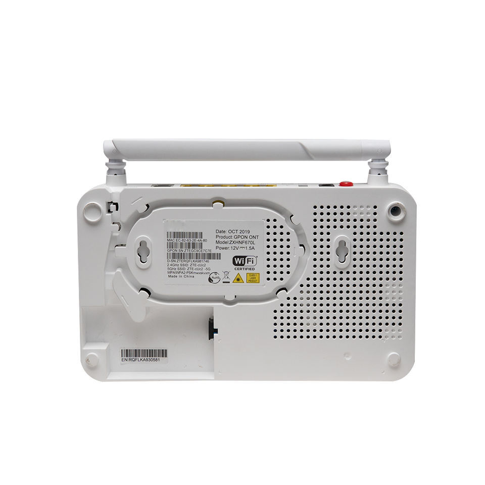 Fabricação de F670L Gpon 2.4G/5G 4GE WiFi 5dBi 12 Leds