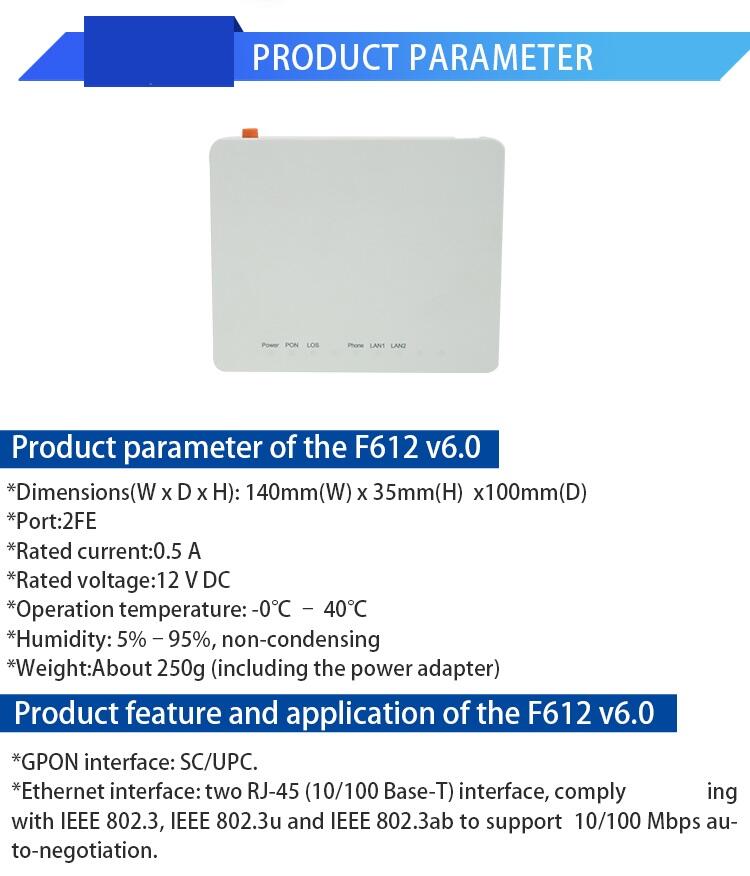  F612 Xpon ONU 1GE 1FE  manufacture