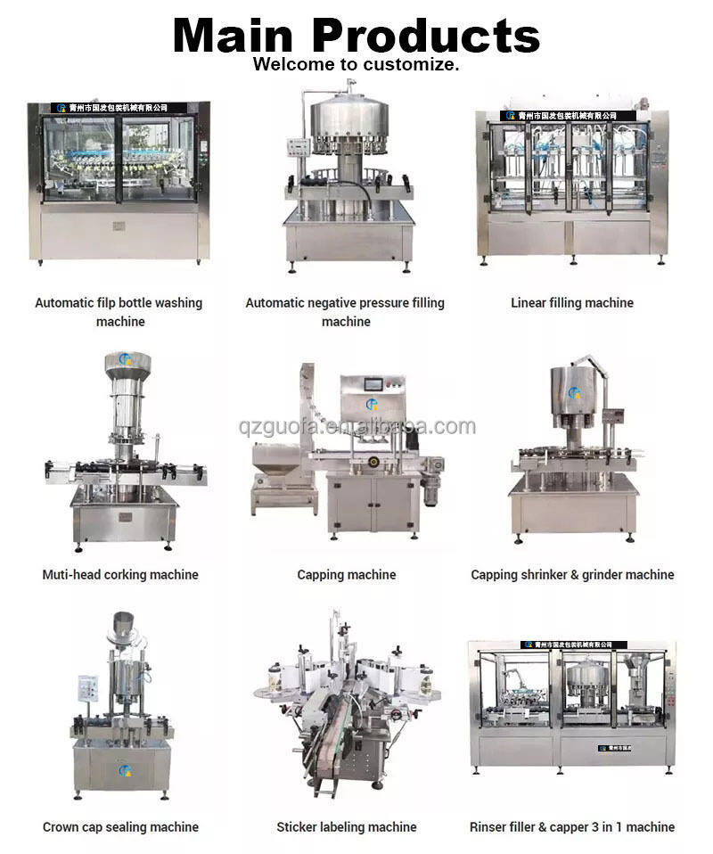 Automatic liquid glass juice filling machine details