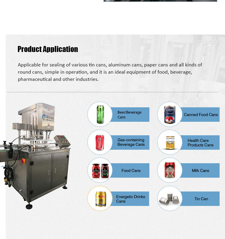 Aautomatic cans tin Capping Machine factory