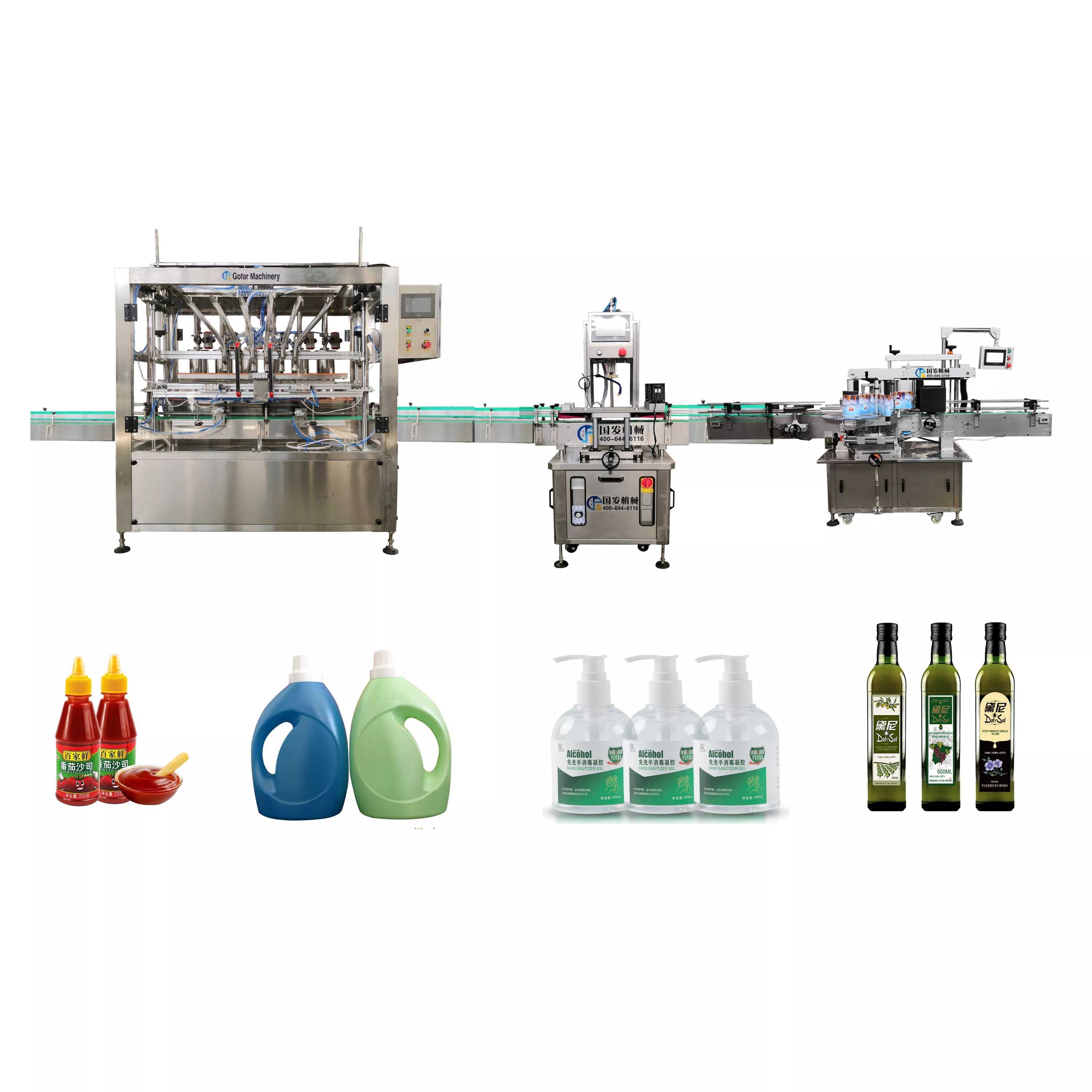 Automatic 6-Head Pneumatic Viscous Detergent Liquid Filling Machine supplier