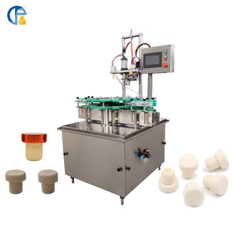 Automatic Single Head Bottle Corking Capping Filling Machine