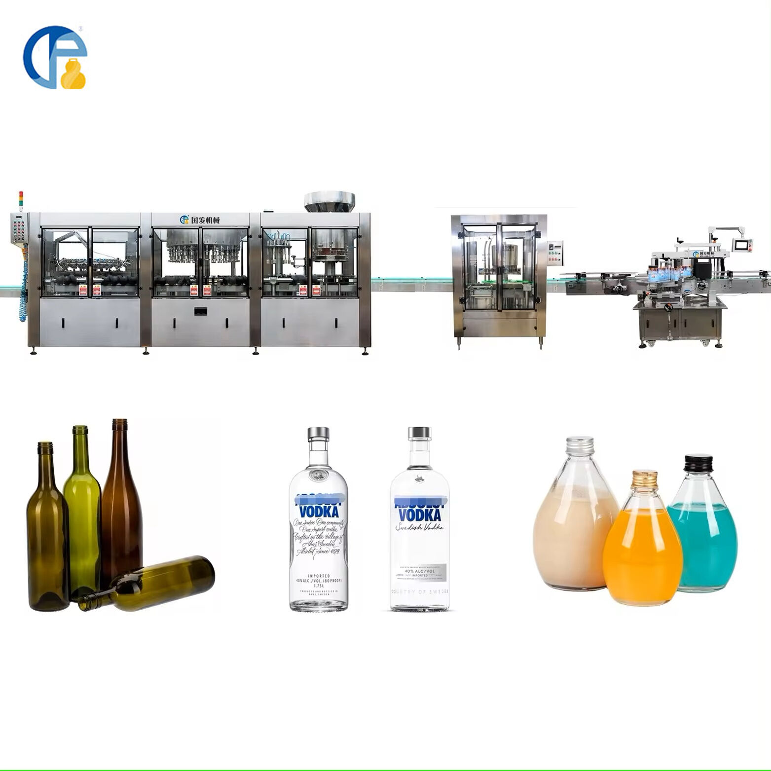 Automatic Rotary Liquid Bottling Line