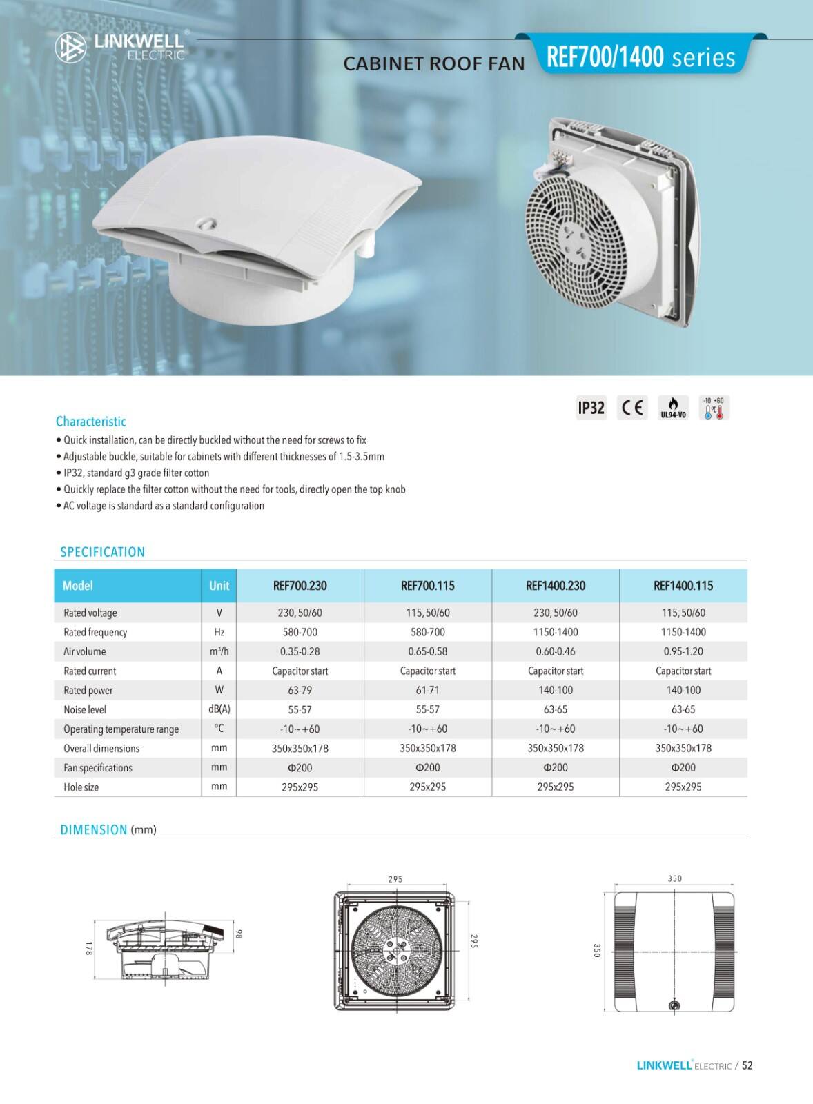 Roof fan filter details