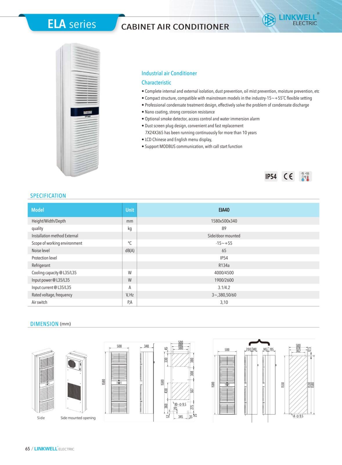 Cabinet air conditioner details