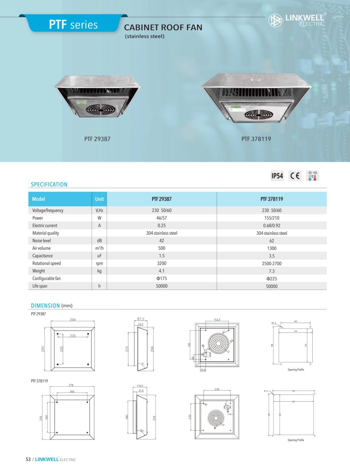 Roof fan filter details