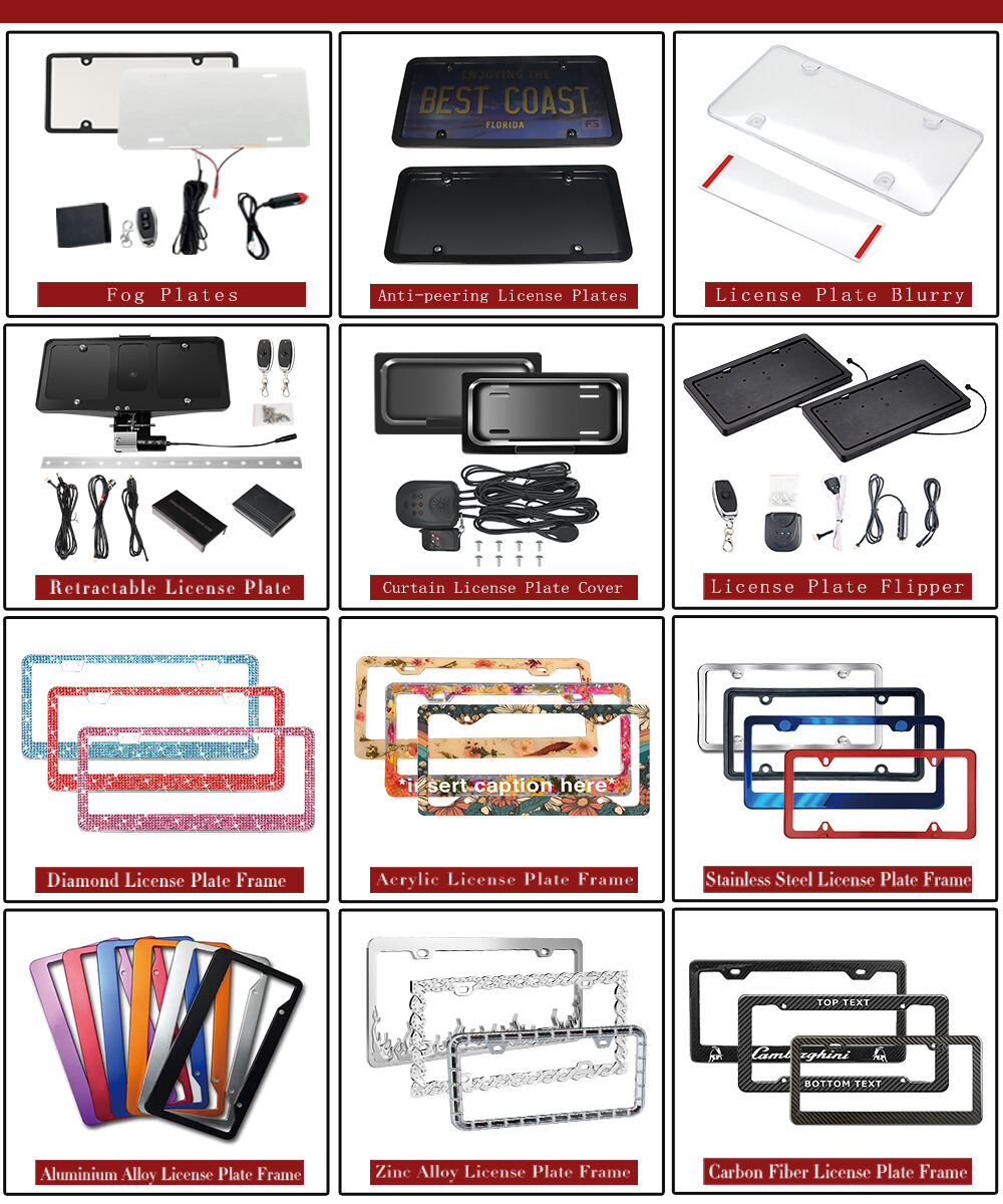 Aluminum Alloy License Plate Frame Custom Size American Size 300*150mm details
