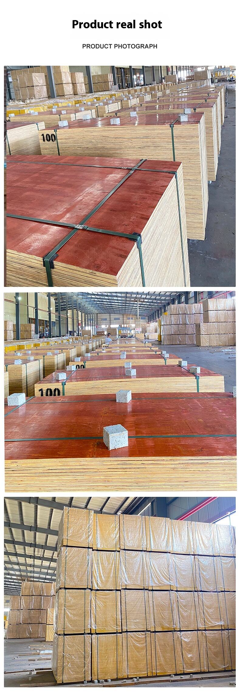 Wholesale Construction Red Ply Wood Board Foundation Construction Wood Glue Board for Site Templates Woodworking Formwork Red supplier