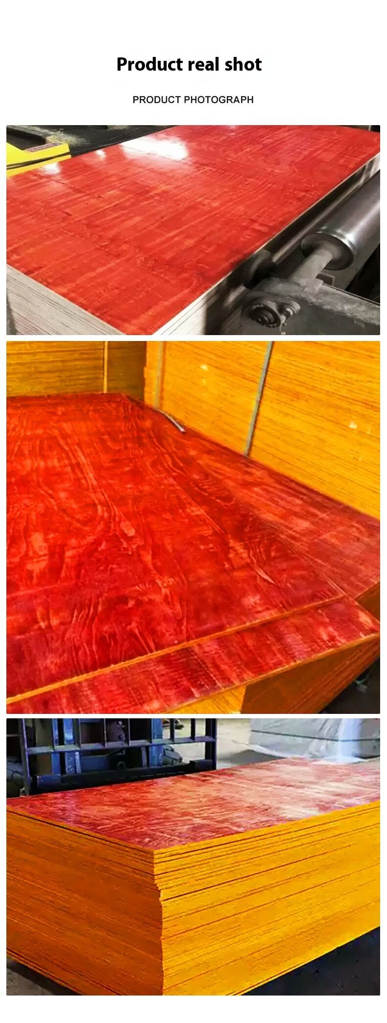 Wholesale Stock 2440*1220mm Construction Site Plywoods High Turnover Rate Special Building Red Board Template for High-Rise supplier