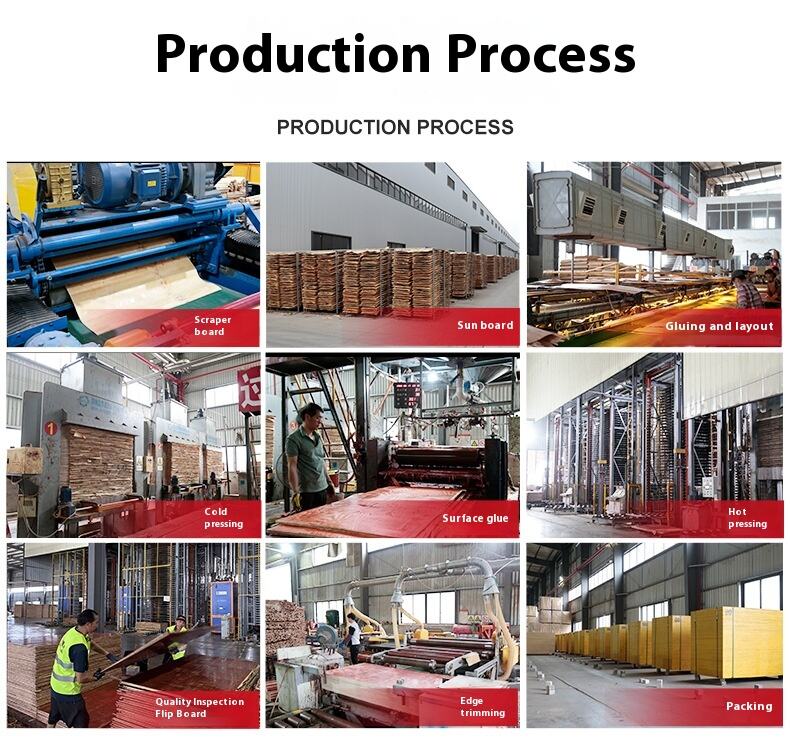 Wholesale Construction Red Ply Wood Board Foundation Construction Wood Glue Board for Site Templates Woodworking Formwork Red supplier