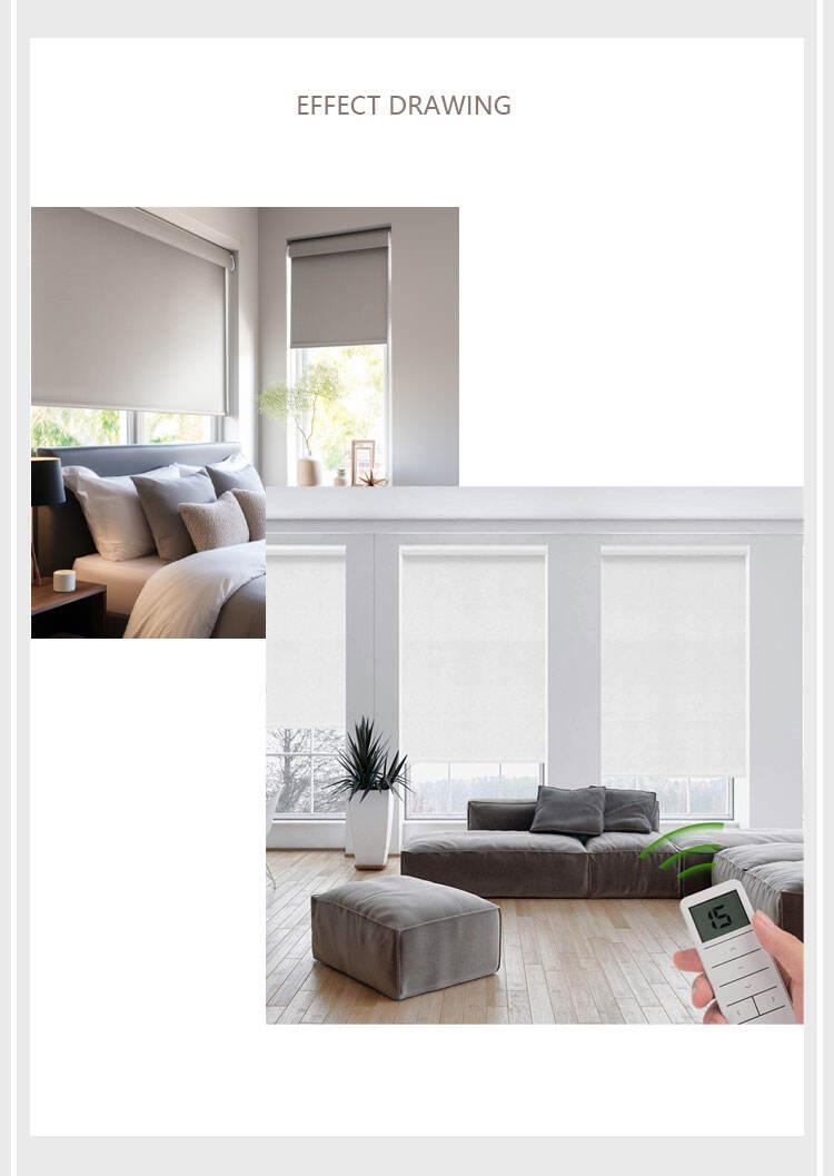 Huasheng Indoor Roller Shade Curtains No-Drill Built-In Installation Made of Regular Fabric Plain Technique Manufacturer Direct factory