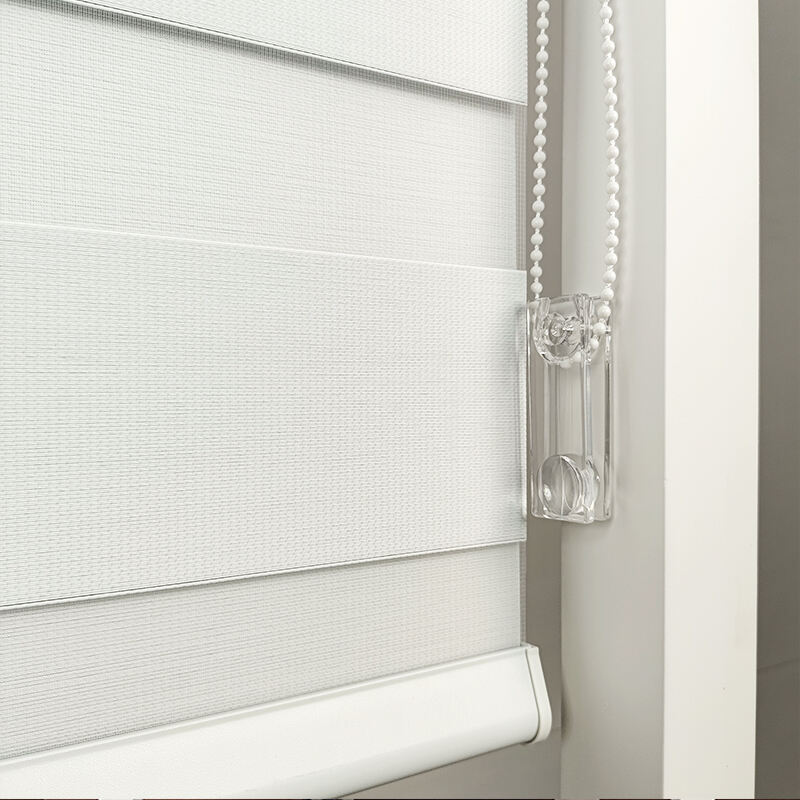 Simple Vertical Pattern Zebra Shade 8mm Chain System for Offices Coffee Shops Homes-Built-in Installation Made Durable Polyester details