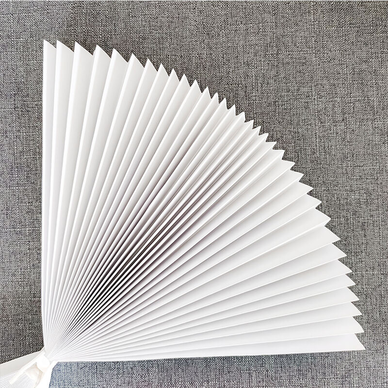 Original Modern White Pleated Paper Shade No Tools Required Light Filtering Built-in Installation Plain Technique manufacture