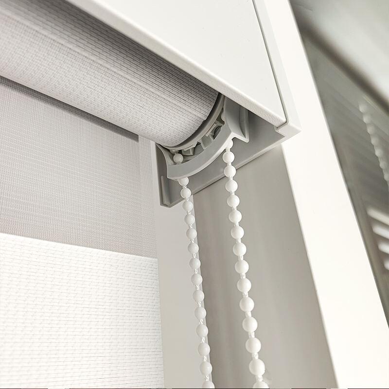 Simple Vertical Pattern Zebra Shade 8mm Chain System for Offices Coffee Shops Homes-Built-in Installation Made Durable Polyester supplier