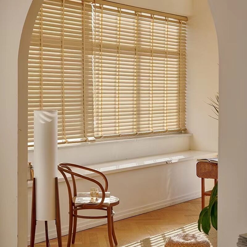 Customizable Indoor Bedroom Living Room Components 50mm Slat Width Vertical Paulownia Wood Blinds-Wholesale Manufacturers details