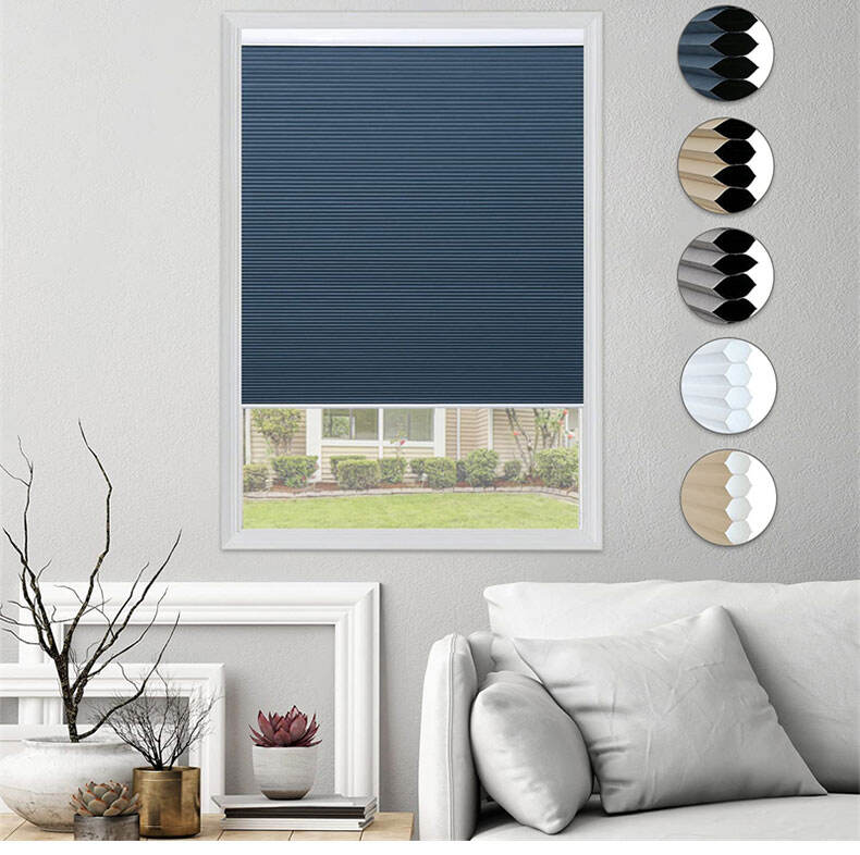 Huasheng Industry Simple Bead Rope Honeycomb Shade Curtain Everyday Use for Home Office Decor Built-in Installation Plain manufacture