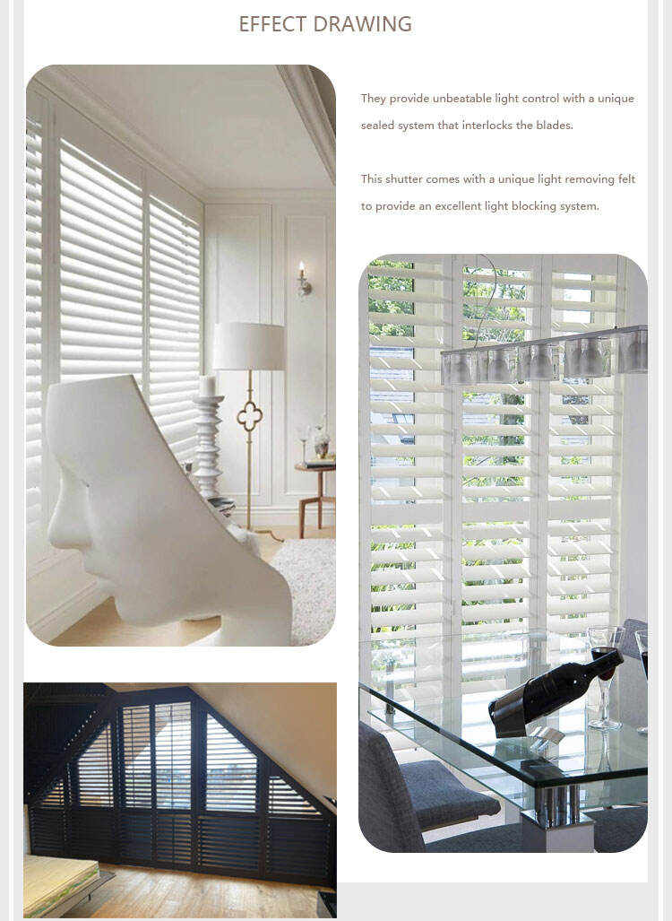 Modern PVC Shutter Components Built-In Electric Format Heat Transfer Printing Technology for Waterproof Shutters manufacture