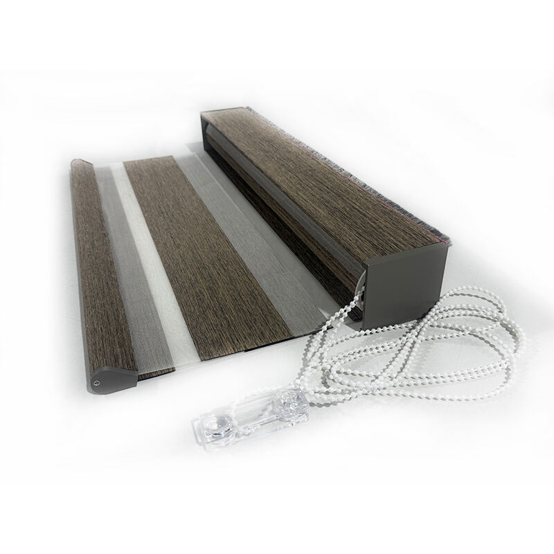 Minimalist Zebra Striped Roller Shade Stylish Polyester Built-In Installation for Home Decor and Commercial Space Renovation factory