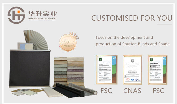 Huasheng Indoor Roller Shade Curtains No-Drill Built-In Installation Made of Regular Fabric Plain Technique Manufacturer Direct factory