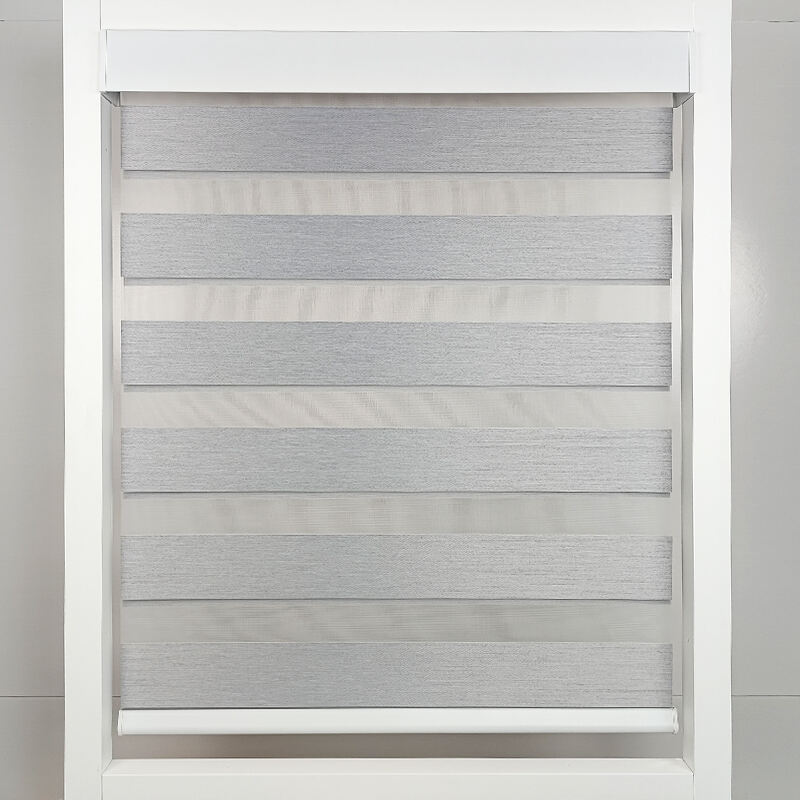 Zebra Shades Cordless Sunshade Fabric Blinds System Built-In for Hotel Office Home Use Plain Everyday Curtains Valances supplier